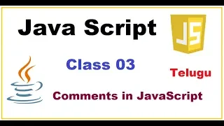 How to Write Comments in Java script Telugu JavaScript Comments VLR Training Class 03