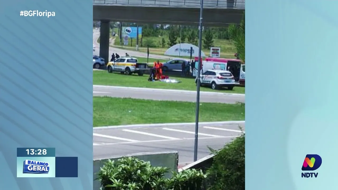 Tragédia na SC-401: motociclista cai de elevado em Canasvieiras e não sobrevive