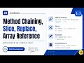 JavaScript String Array Slice Replace Method Chaining
