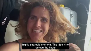 New York Vendee Transat June 04. Clarisse Bad Hair, Nico considers Fishing for Food, Sam, Jeremie,