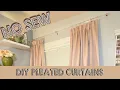 No Sew DIY Pleated Curtains