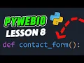 Lesson 8 Build a Contact Form with Python PyWebIO - No HTML Needed