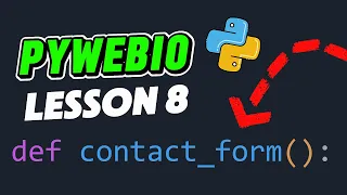 Lesson 8 Build a Contact Form with Python PyWebIO - No HTML Needed