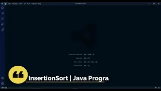 Insertion Sort Tutorial Java Program Yes I Can Do