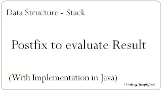 Stack Postfix expression to evaluation Implementation in Java