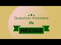 Question Answers On Meiosis