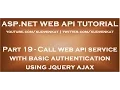 Call web api service with basic authentication using jquery ajax