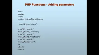 PHP-FUNCTION WITH PARAMETERS
