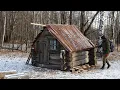 Lagu Winter Begins: Solo Log Cabin Build in the Snowy Forest
