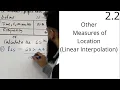 Edexcel AS Level Maths 2 2 Other Measures of Location Linear Interpolation