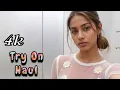 4K Micro Bikini Try-On Haul Transparent Lingerie See-through Dresses With Loreal style USA