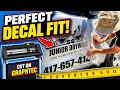 How to Make Car Decals the RIGHT SIZE Measure Cut Apply Vinyl Decals