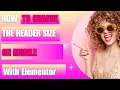 How to Fix Mobile Header Size in WordPress Elementor