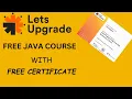 Free Java Programming Course with Certificate 3 Days Live Interactive Course