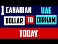 1 CAD TO AED CANADIAN DOLLARS to DIRHAMS RATES TODAY