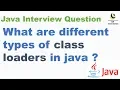 What are different types of class loaders in java