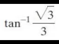 tan -1 sqrt 3 3 find the exact value of each expression