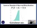 Inverse Standard Normal Distribution Casio Calculator Use