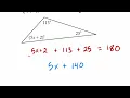 Triangle Sum Theorem Example