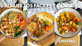 Ideas de almuerzo fácil y rápido | 3 recetas altas en proteína