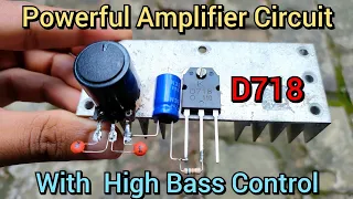 Download DIY Powerful Amplifier | d718 amplifier circuit | How to make amplifier using d718 transistor || MP3