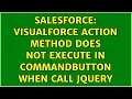 Salesforce Visualforce Action method does not execute in commandButton when call JQuery