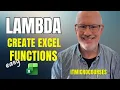 Create Excel Functions with Lambda - no code no VBA
