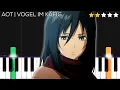Attack on Titan OST  - Vogel im Käfig | EASY Piano Tutorial