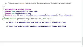 assert Operator Exercises