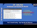 DataReader Part 3 - Type Specific Get Methods Ado Net Tutorial