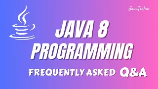 Java 8 Programming Interview FAQs Stream API Functions JavaTechie