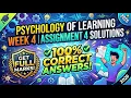 Psychology Of Learning Week 4 Assignment 4 Solution 2026 Get Full Marks 100 Correct Answers