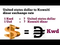 United states dollar to kuwaiti dinar exchange rate today kuwait dinar to us Dollar USD to dinar