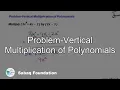 Problem-Vertical Multiplication of Polynomials Math Lecture Sabaq pk