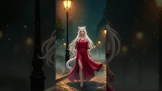 The White Cat Girl In The Red Dress WhiteCatGirl RedDressStory فستان أحمر MagicalRealism Funny 
