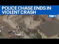 LA police chase ends in violent crash FOX 11 LA