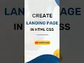 Create a Simple Landing Page for Your Website in HTML CSS Get Free Source Code