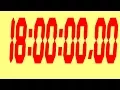 18 hour Stopwatch with Yellow Background and Red Digits