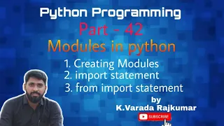 Python Programming Part - 42 Modules in Python