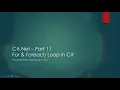C Net - Part 11 For Foreach in Malayalam