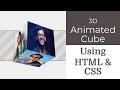 3D CSS Animated Photo Gallery of Fav Youtubes Using HTML CSS The Developer Guy
