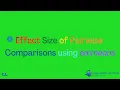 Effect size of Pairwise Comparisons using emmeans
