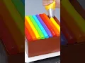 #shorts DIY Rainbow Chocolate Cake, Satisfying Video Top Cake #cake #satisfyingcake
