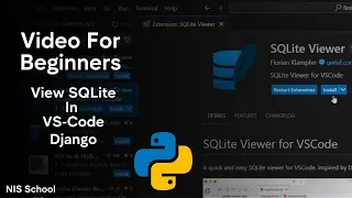 SQLite Viewer how to open sqlite database in vscode Python Django Tutorial for Beginners