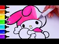 My Melody Coloring Page Quiet Satisfying Coloring Ohuhu Art Markers