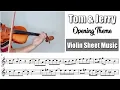 Download Lagu Free Sheet || Tom And Jerry - Opening Theme || Violin Sheet Music