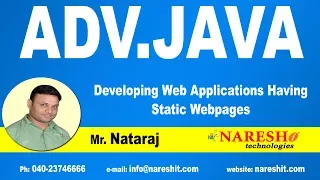 Developing Web Applications having Static Webpages Advanced Java Tutorial Mr Nataraj