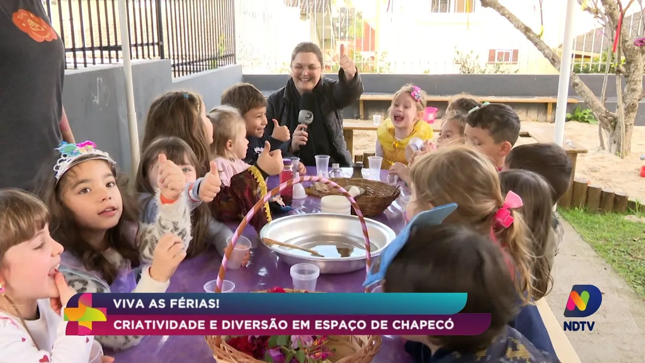 Viva as férias! Criatividade e diversão em espaço lúdico de Chapecó