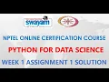 Python for Data Science NPTEL Week 1 Assignment 1 Solution Jan 2021