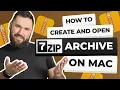 How to create and open 7zip archive on a Mac